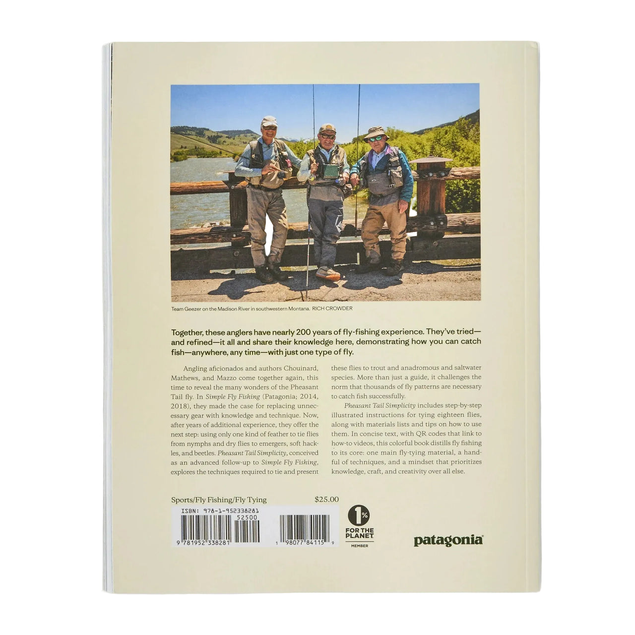 Pheasant Tail Simplicity: Recipes and Techniques for Successful Fly Fishing by Yvon Chouinard, Craig Matthews, and Mauro Mazzo (paperback book) 000 ALL