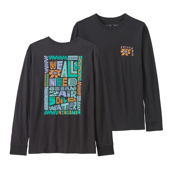 Kids' Long Sleeved Regenerative Organic Certified Cotton Graphic T-Shirt 62253