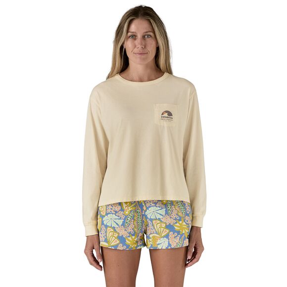 Women's Long-Sleeved Applied Imagination Easy Cut Organic Pocket T-Shirt 37810