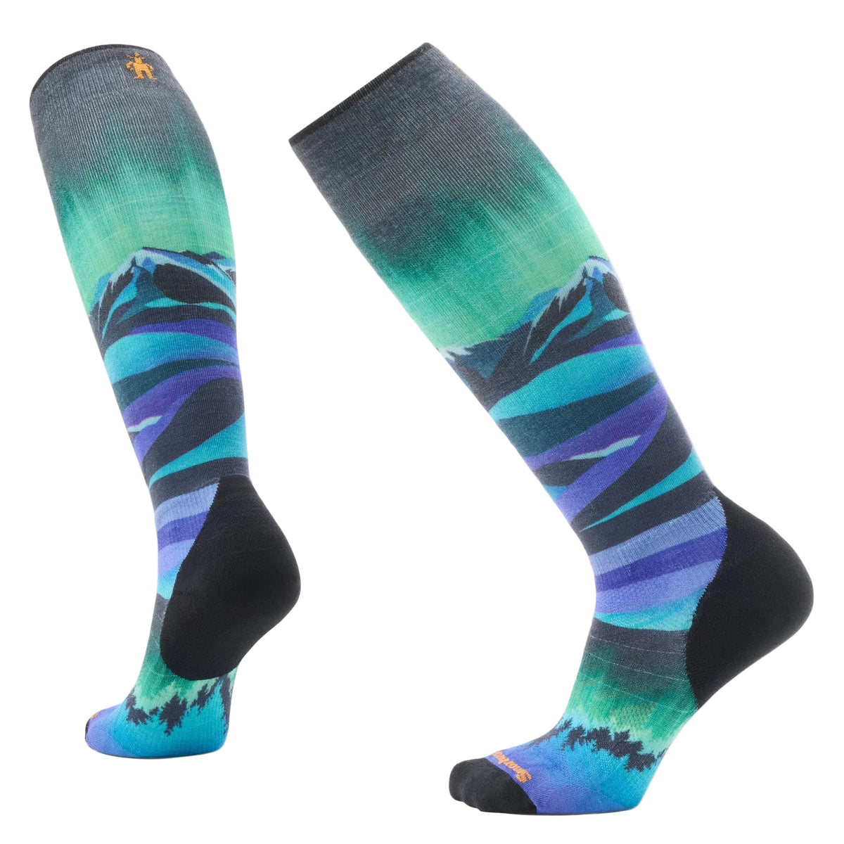 Women's Ski Targeted Cushion Compression Print OTC Socks SW002484