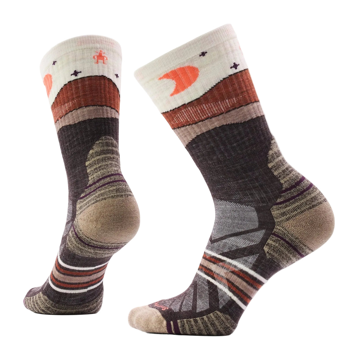 Women's Hike Targeted Cushion Lunar Trek Crew Socks SW003134