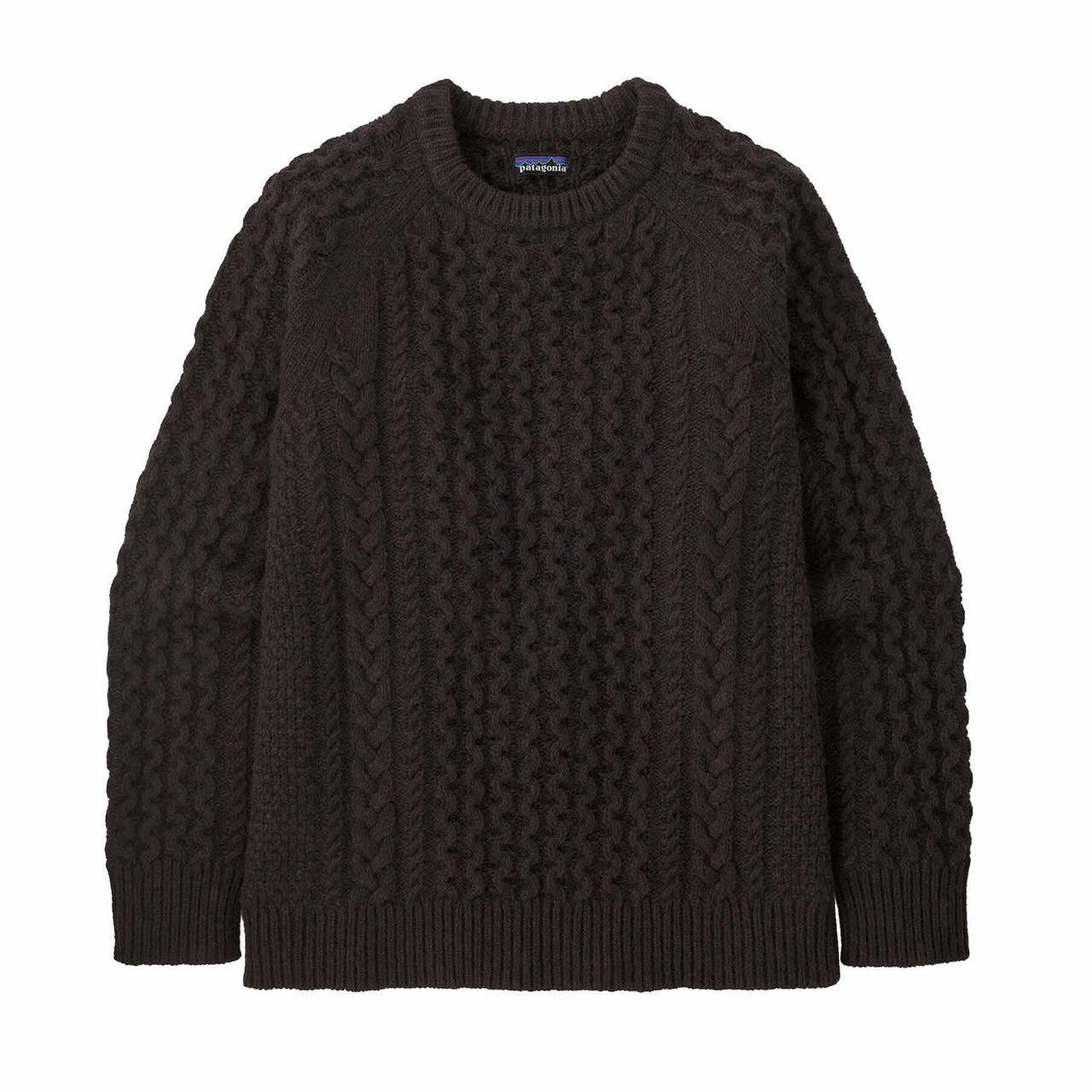 Recycled Wool-Blend Cable Knit Crewneck Sweater 51085