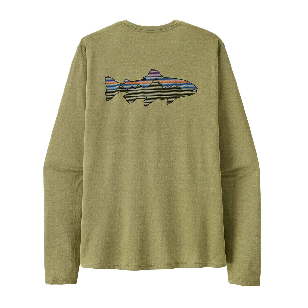 Men's Long-Sleeved Cap Cool Sun Shirt - Fitz Roy Trout 44932