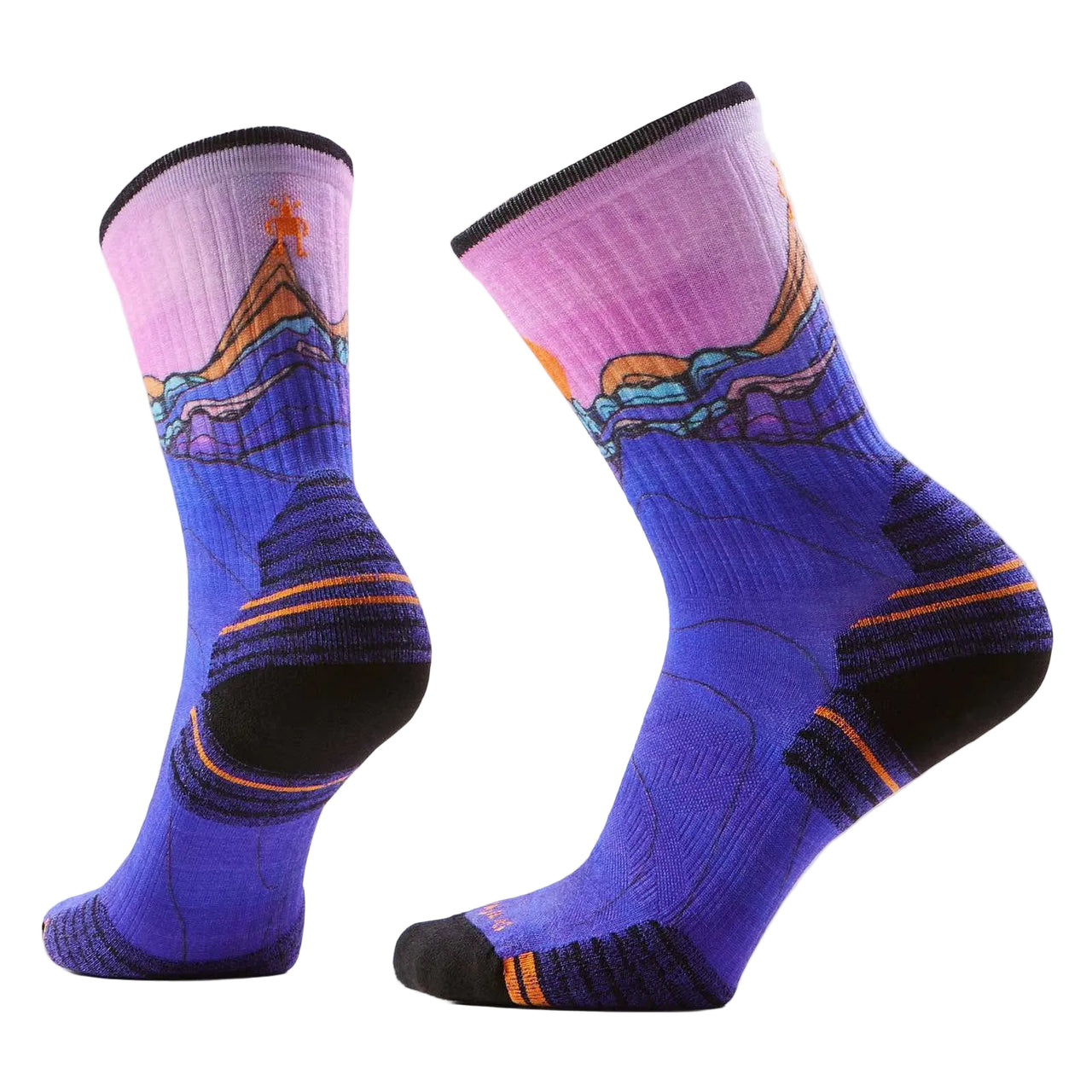 Women’s Hike Targeted Cushion Mountain Sunrise Print Crew Socks SW003031