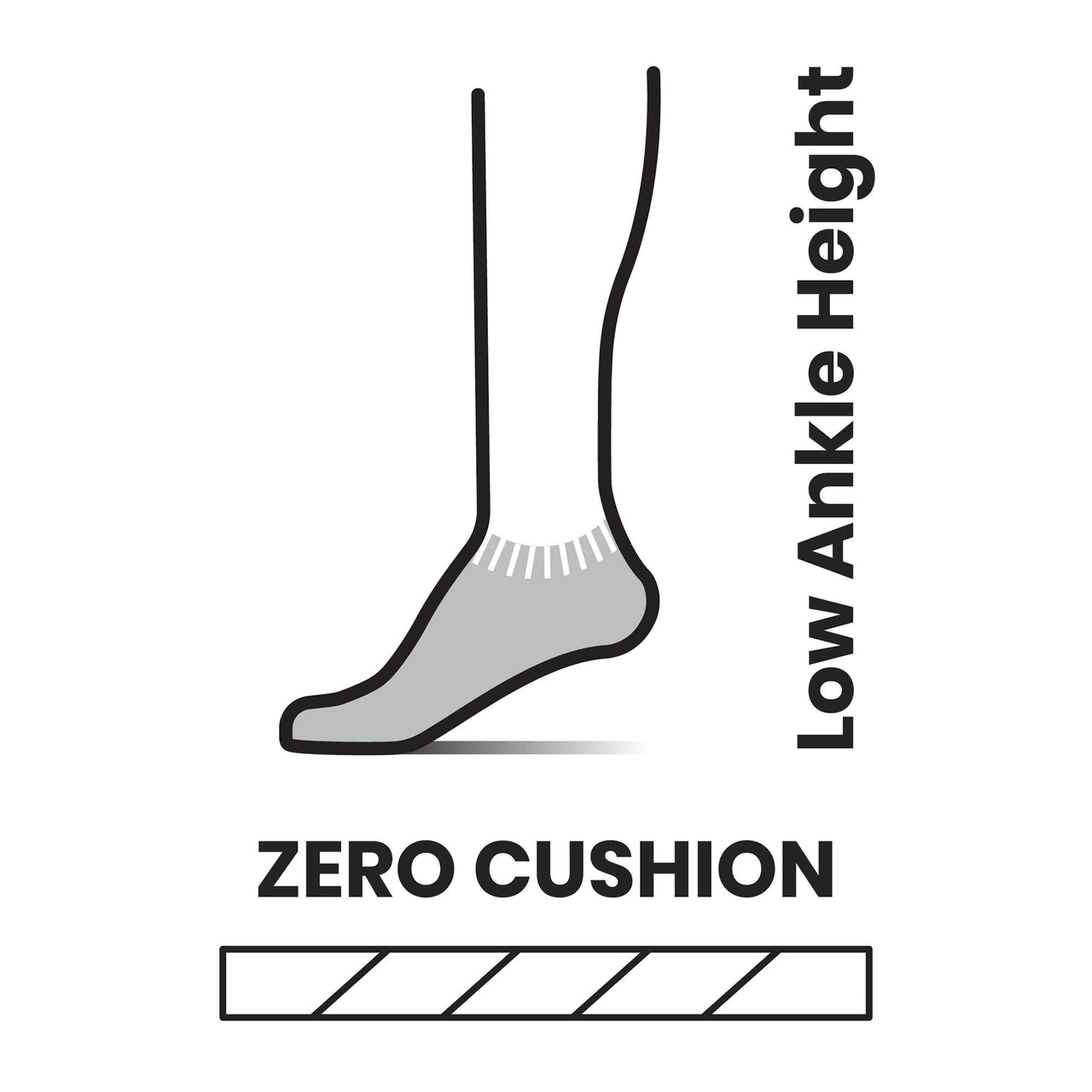 Run Zero Cushion Low Ankle Socks SW001651