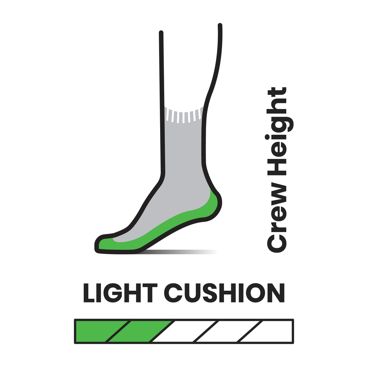 Adult Unisex Hike Light Cushion Mountain Range Pattern Crew Socks SW001615