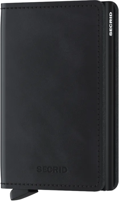 Slim Secret Sliding Wallet - Black